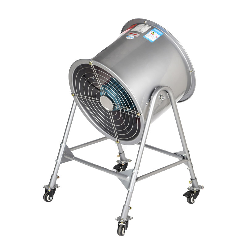 Ventilador de flujo axial de escape industrial de ventilación móvil